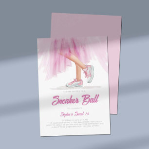 Födelsedag Sneaker Boll Ballerina Princess Sweet 1 Inbjudningar