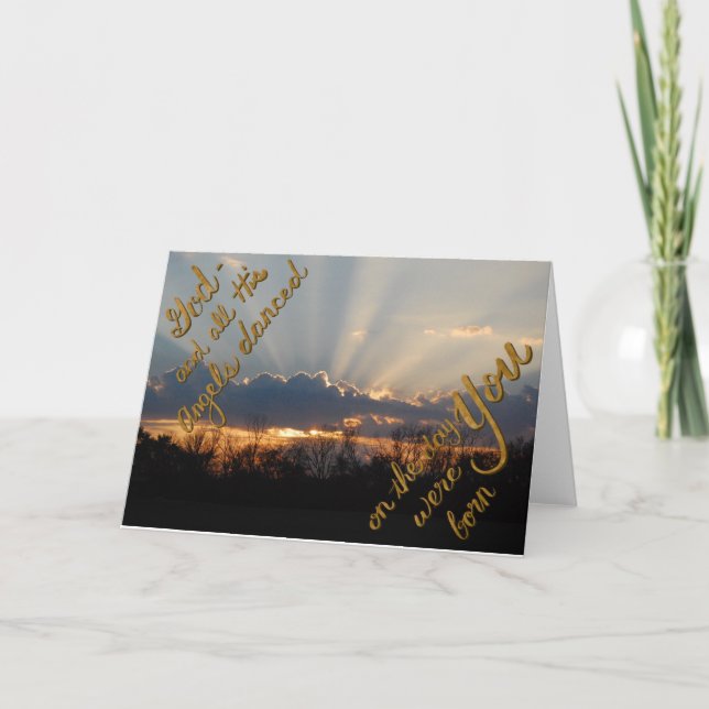 Födelsedag Soluppgång Kort (Framsida)