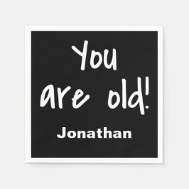 Födelsedag som du brukar säga Svart Namn personali Pappersservett