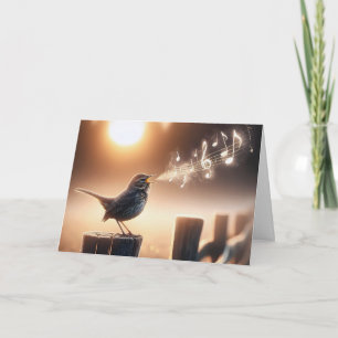 Födelsedag som sjunger på ett stängsel kort