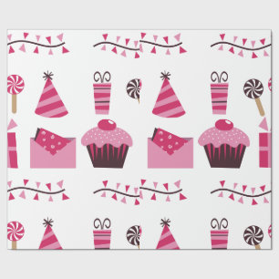 Födelsedag som slår in papper presentpapper