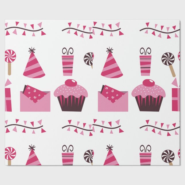 Födelsedag som slår in papper presentpapper (Seam)