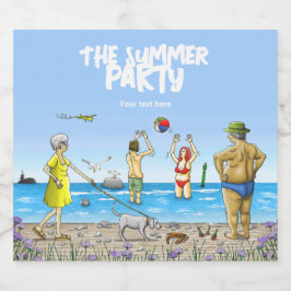 Födelsedag Sommarnöjesfest Ölflaska Etikett