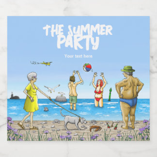 Födelsedag Sommarnöjesfest Ölflaska Etikett