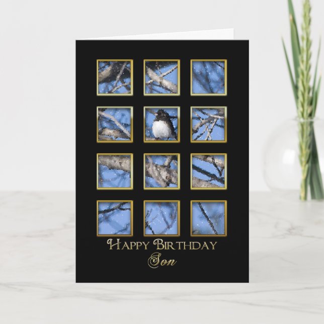 Födelsedag - Son - Nataure Kort (Framsida)