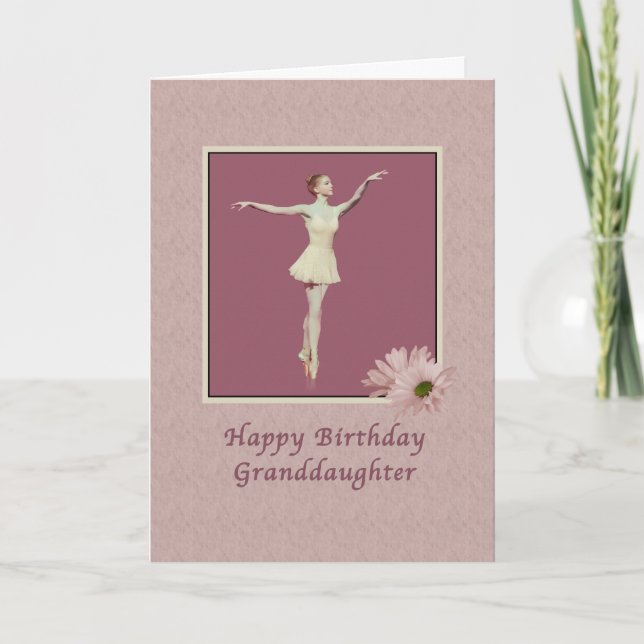 Födelsedag sondotter, Ballerina på Pointe Kort (Framsida)