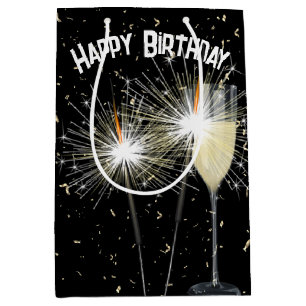 Födelsedag Sparkler och Konfetti med Vin