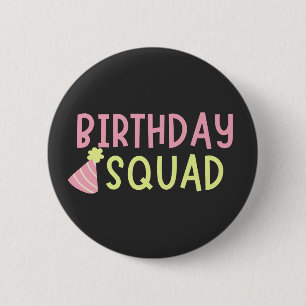 Födelsedag Squad Knapp