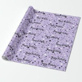 Födelsedag Stars på Lila Presentpapper