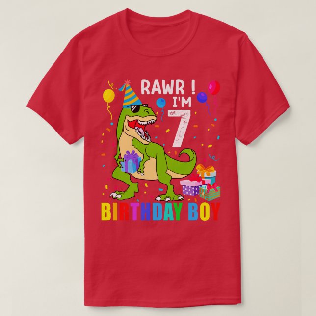Födelsedag T Rex Dinosaur 2 Shirt (Design framsida)