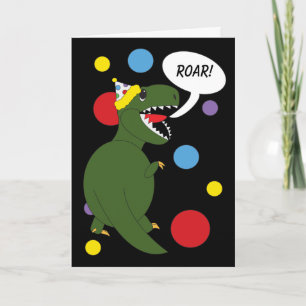 Födelsedag T-Rex-doseringskort Kort