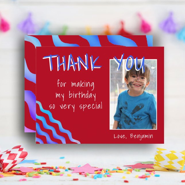 Födelsedag - Tack foto för bojor Vågar Vykort (Skapare uppladdad)