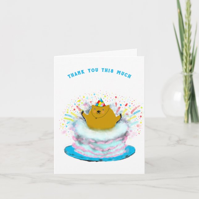 Födelsedag Tack Kort (Framsida)