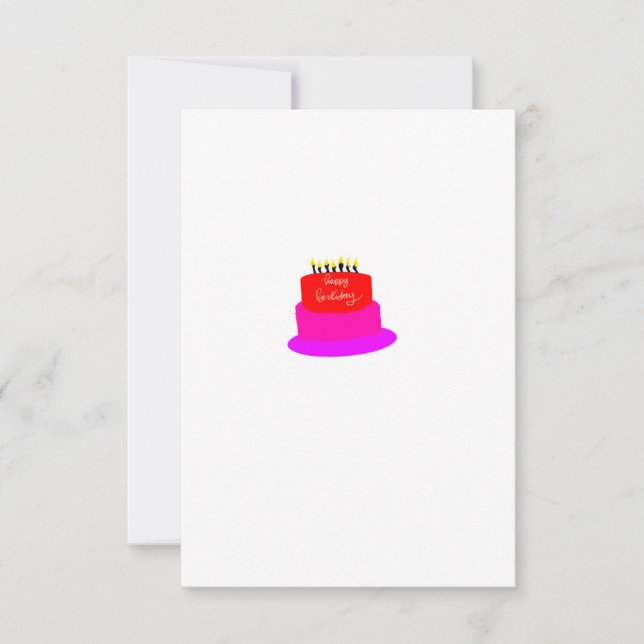 Födelsedag! Tack Kort (Framsida)