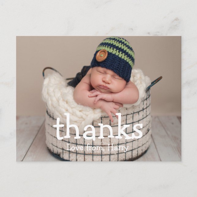 Födelsedag Tack | Tack för fotovykort Vykort (Framsida)