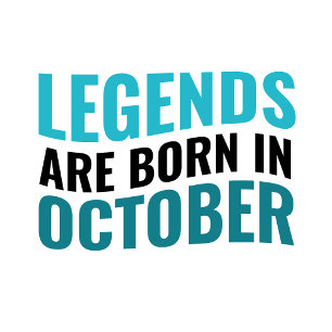 Födelsedag Tee, legenderna föds i oktober. T Shirt
