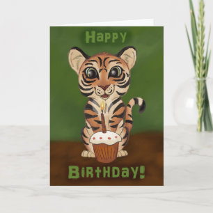 Födelsedag Tiger Kort