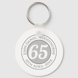 Födelsedag till minne av Namn, ålder och datum Nyckelring