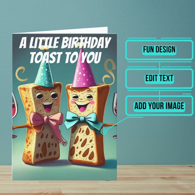 Födelsedag Toast Funny Dotter Birthday Kort (This is a unique and fun birthday card for your daughter.)