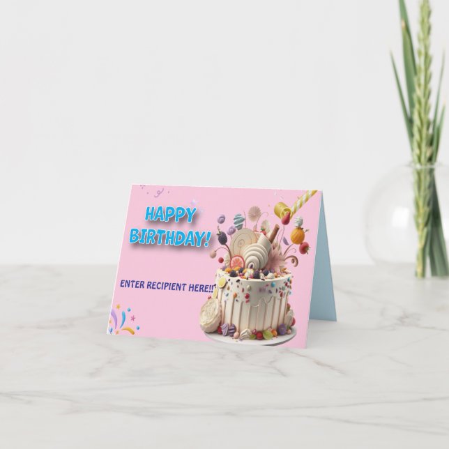 Födelsedag Toast Tack Kort (Framsida)