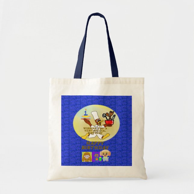 Födelsedag Tote Bag Tygkasse (Framsidan)