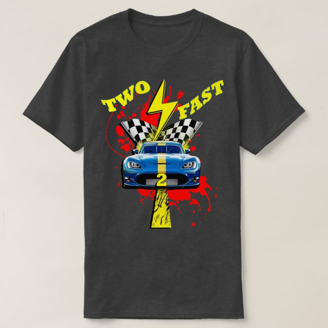 Födelsedag två Fast 2-årig Tävla T Shirt (Design framsida)