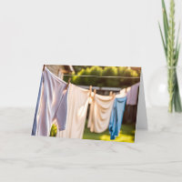 Födelsedag Tvätt Hanging on Clothesline