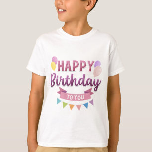 Födelsedag Typografi Meningar T Shirt