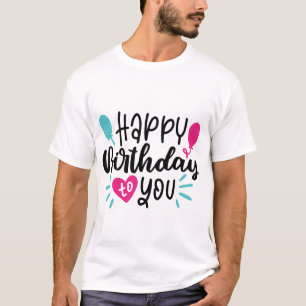 Födelsedag Typografi Meningar T Shirt