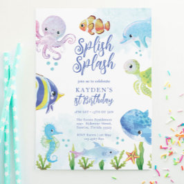 Födelsedag under havet inbjudningar