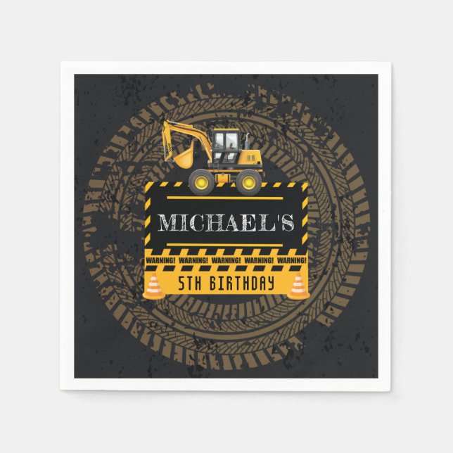 Födelsedag under uppförande Personlig Pappersservett (Framsidan)