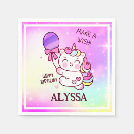 Födelsedag Unicorn! Child Grattis på födelsedagen Pappersservett