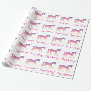 Födelsedag: Unicorn och stjärnor i Silhouette Presentpapper
