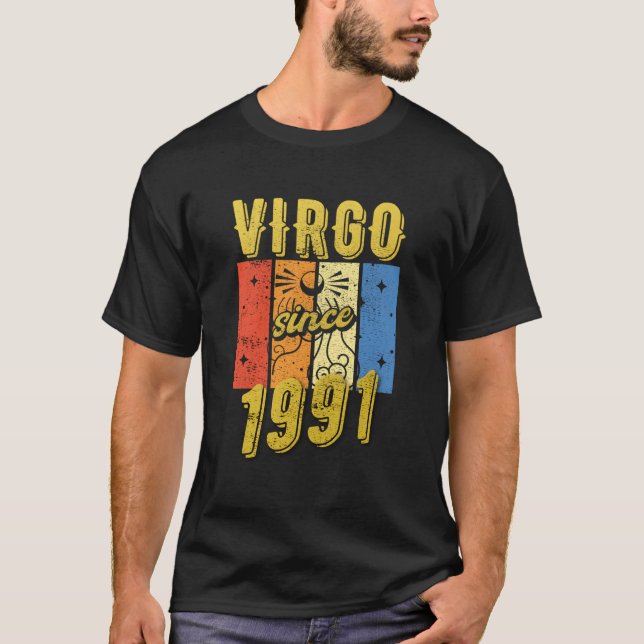 Födelsedag Våg 1991 Zodiac-tecken T Shirt (Framsida)