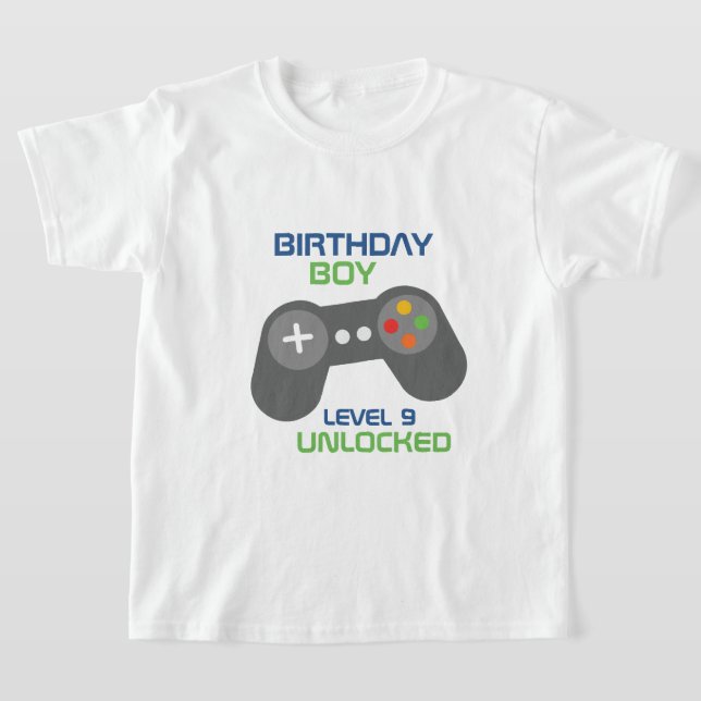 Födelsedag Video Games Tharie Party T Shirt (Laydown)