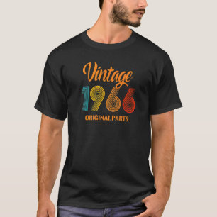Födelsedag Vintage 1966 Originalreservdelar Retro T Shirt