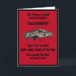 Födelsedag Vintage bil Skapar min egen regniga röt Kort<br><div class="desc">Gör den där födelsedagen speciell med det här roliga kortet. Det humor som används är något som vi alla kan relatera till. Anpassa enkelt texten på det här födelsedagskortet med hjälp av mallen som finns.</div>