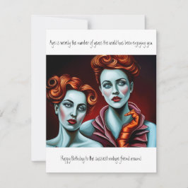 Födelsedag Vintage vän roligt Anteckningskort