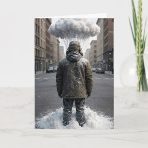 Födelsedag Vinter Humor Snö Moln Kort