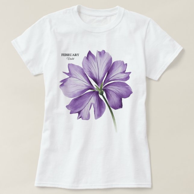 Födelsedag: Violet Personlig Gift T Shirt (Design framsida)