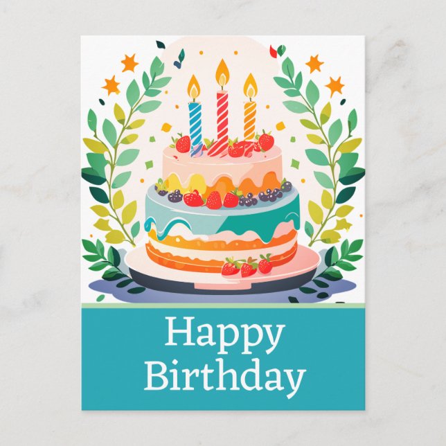 Födelsedag vykort (Framsida)