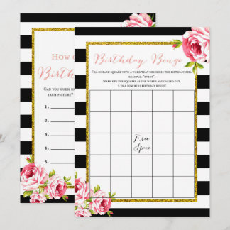 Födelsedag x2 - hur gammal | bingo-spel inbjudningar