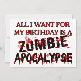 Födelsedag Zombie Apokalypse Inbjudningar