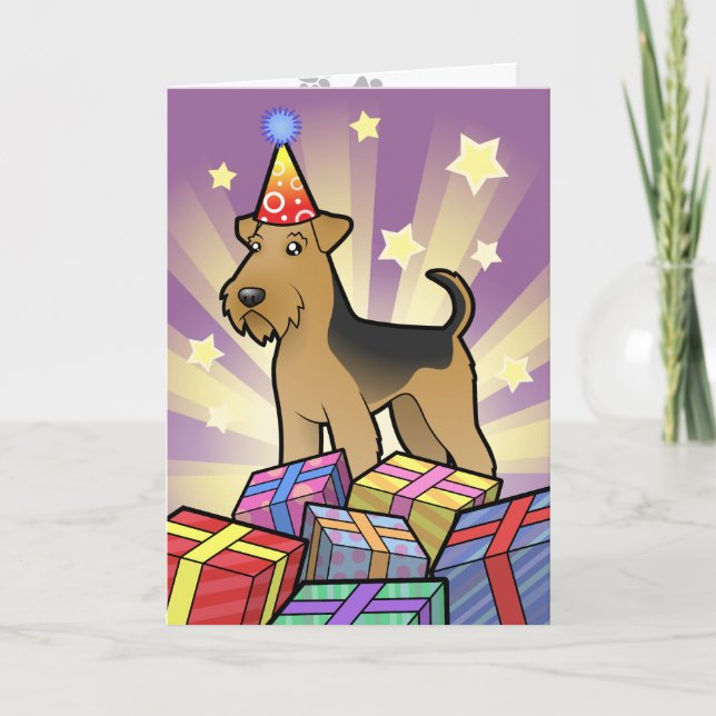 FödelsedagAiredaleTerrier/walesisk Terrier Kort (Framsida)