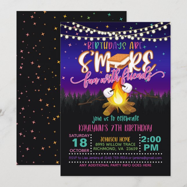 Födelsedagar är roligare med vänskapsinbjudan G Inbjudningar (Fram/baksida)