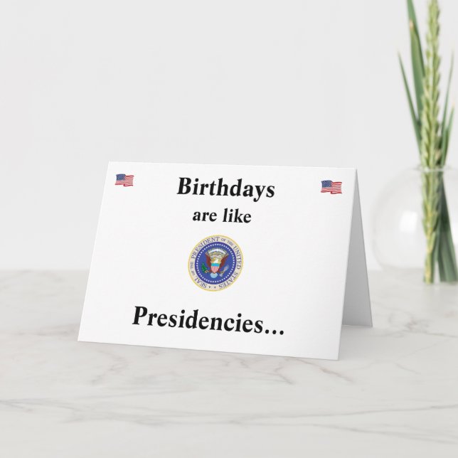 Födelsedagar och presidenter kort (Framsida)