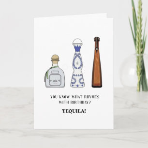 Födelsedagar och Tequila Välkomstkort Kort