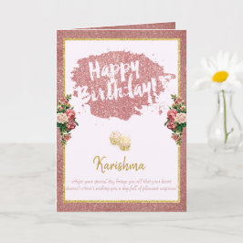 födelsedagar Personligt namn-växel Ro guld-kort Kort