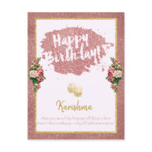 födelsedagar Personligt namn-växel Ro guld-kort