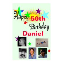 Födelsedagarfotot poster anpassningsbar